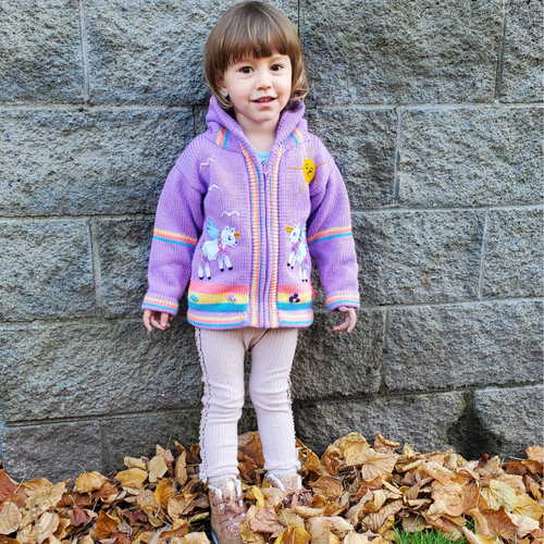 Hand-stitched Kids Hoodies, Merino Wool, Made in Peru