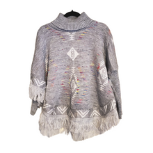 Poncho with sleeves, Ruana, mananita. Mexican sweater, artisanal made, 100% cotton.